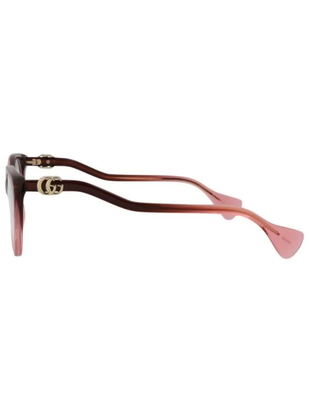 New Gucci Womens Cat Eye Burgundy Burgundy Transparent Fashion Designer Eyeglass